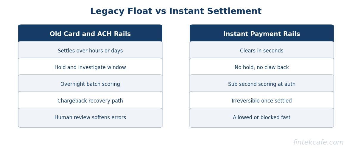 Float vs instant