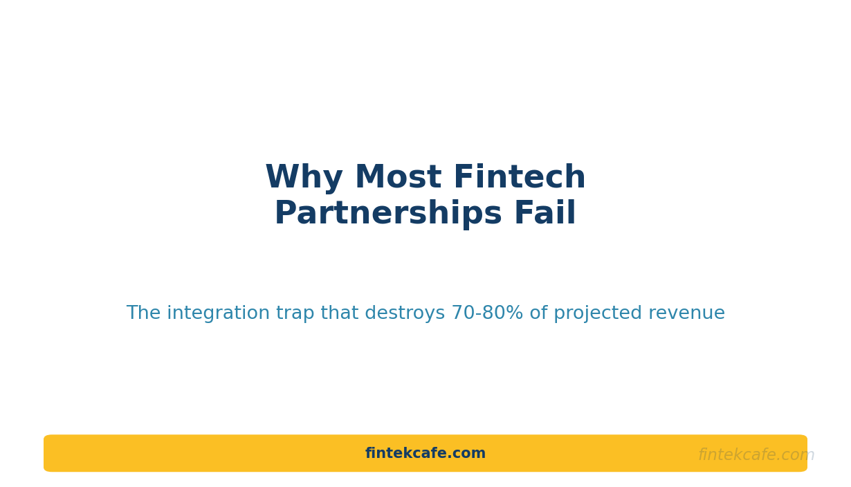 Why Most Fintech Partnerships Fail: The Integration Trap