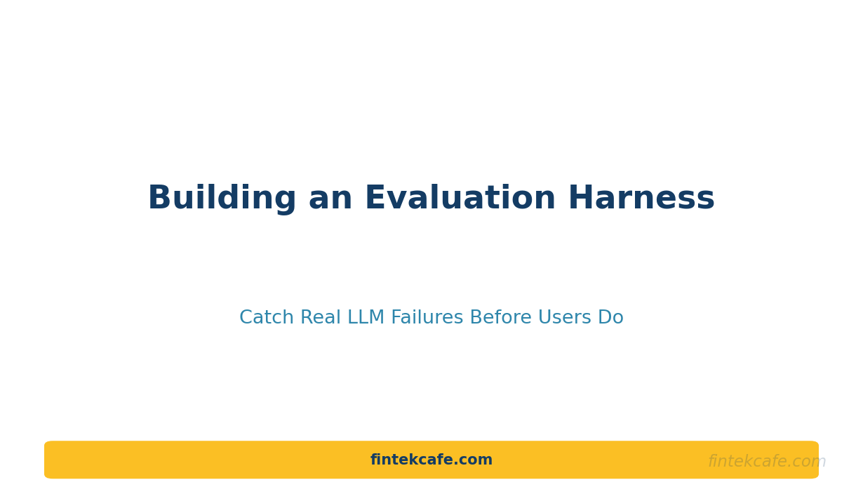 How to Evaluate LLM Outputs: Building an Evaluation Harness That Catches Real Failures