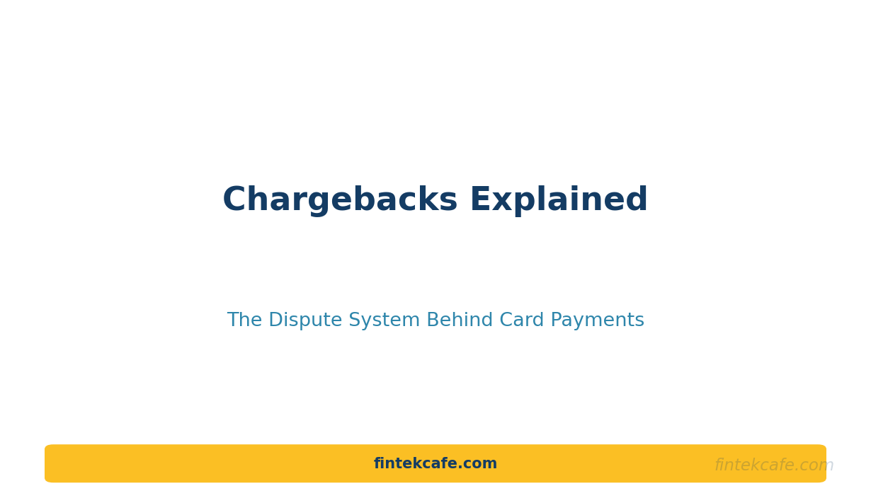 Chargebacks Explained: The Dispute System Behind Card Payments