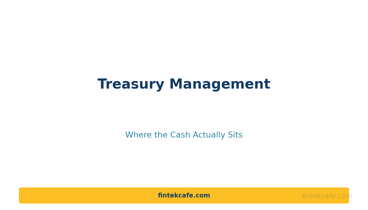 Treasury Management for Growing Companies: Where the Cash Actually Sits