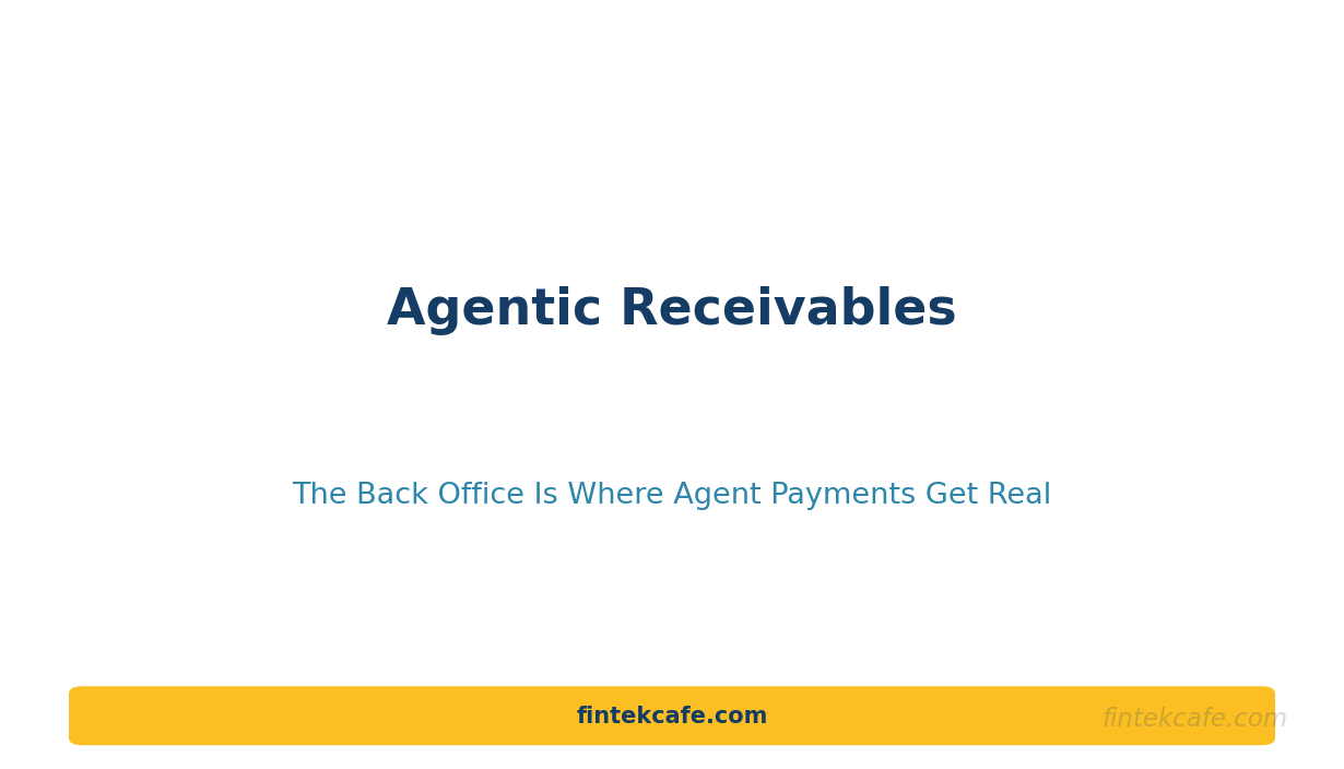 Agentic Receivables: The Back Office Is Where Agent Payments Get Real
