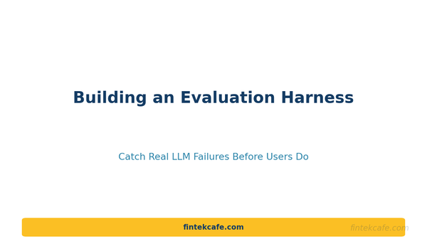 How to Evaluate LLM Outputs: Building an Evaluation Harness That Catches Real Failures