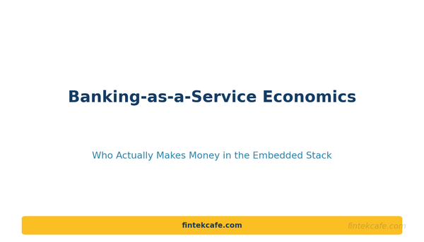 Banking-as-a-Service Economics: Who Actually Makes Money