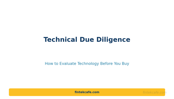 Technical Due Diligence: How to Evaluate a Company's Technology Before You Buy