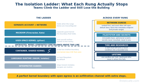 AI Agent Sandboxing: How to Let a Model Run Code Without Losing the Building